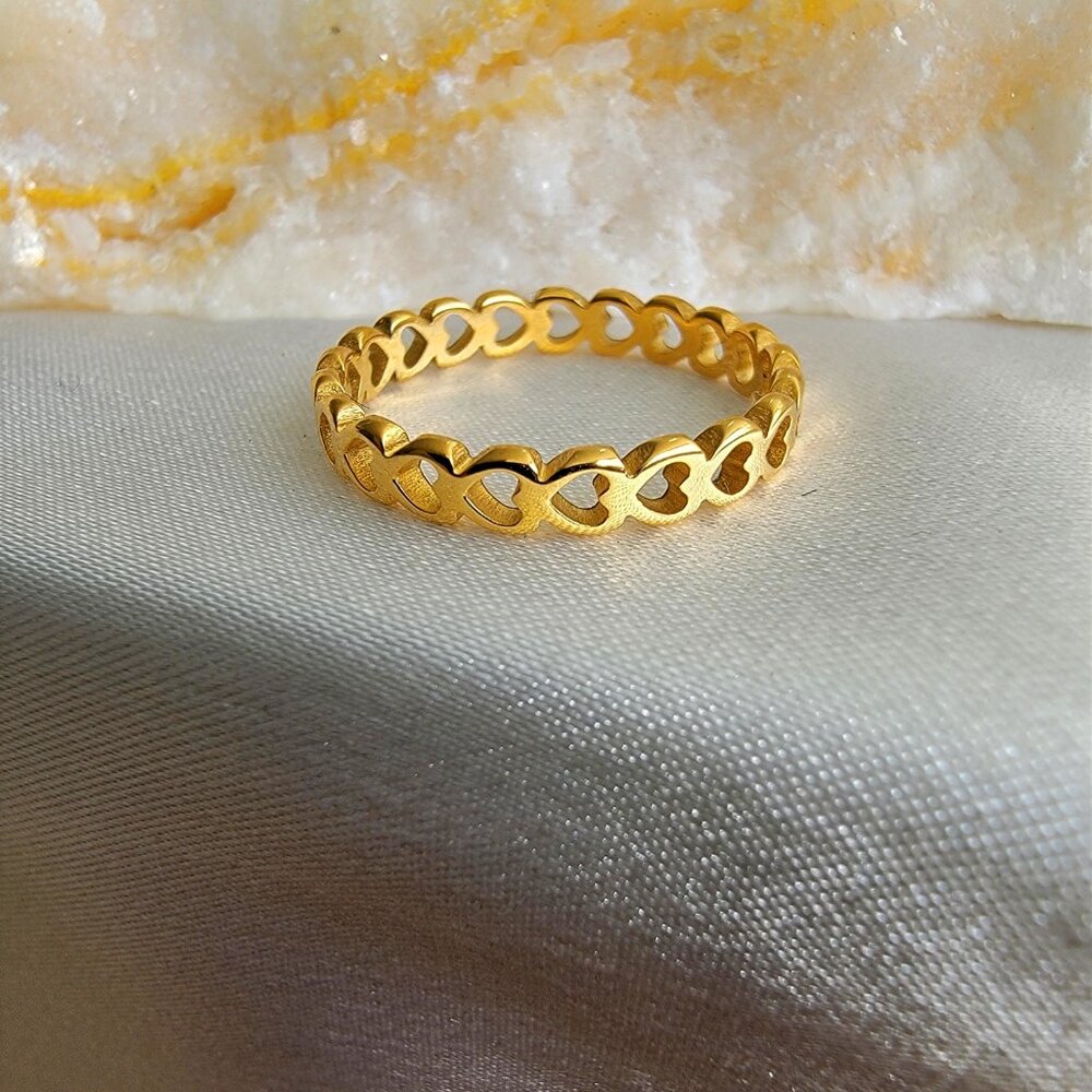 Gold Waterproof Tarnish Resistant Minimalist Ring